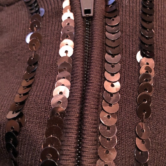 NWT authentic Y2K sequin zip up hoodie sweater - Picture 7 of 12